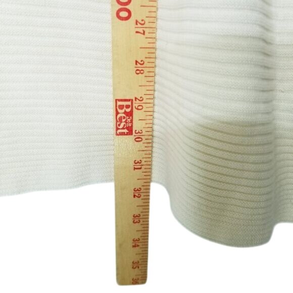 Lori Goldstein LOGO Cream Textured Knit Long Sleeve Sweater Top Womens Size M Co - Picture 7 of 9